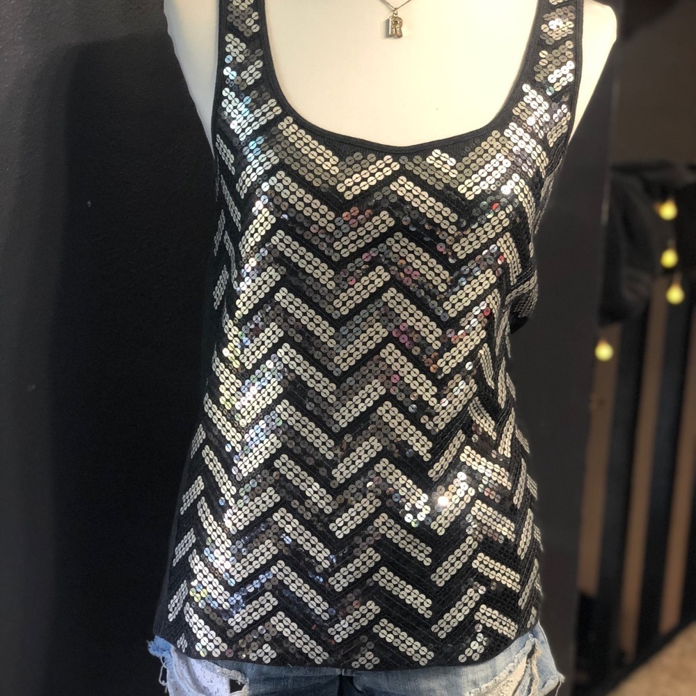 Michael Kors Sequence Gray Top Large - image 4